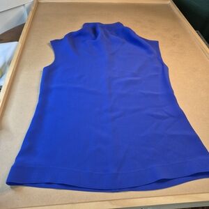 Joseph Cobalt Blue Sleeveless High-Neck Top